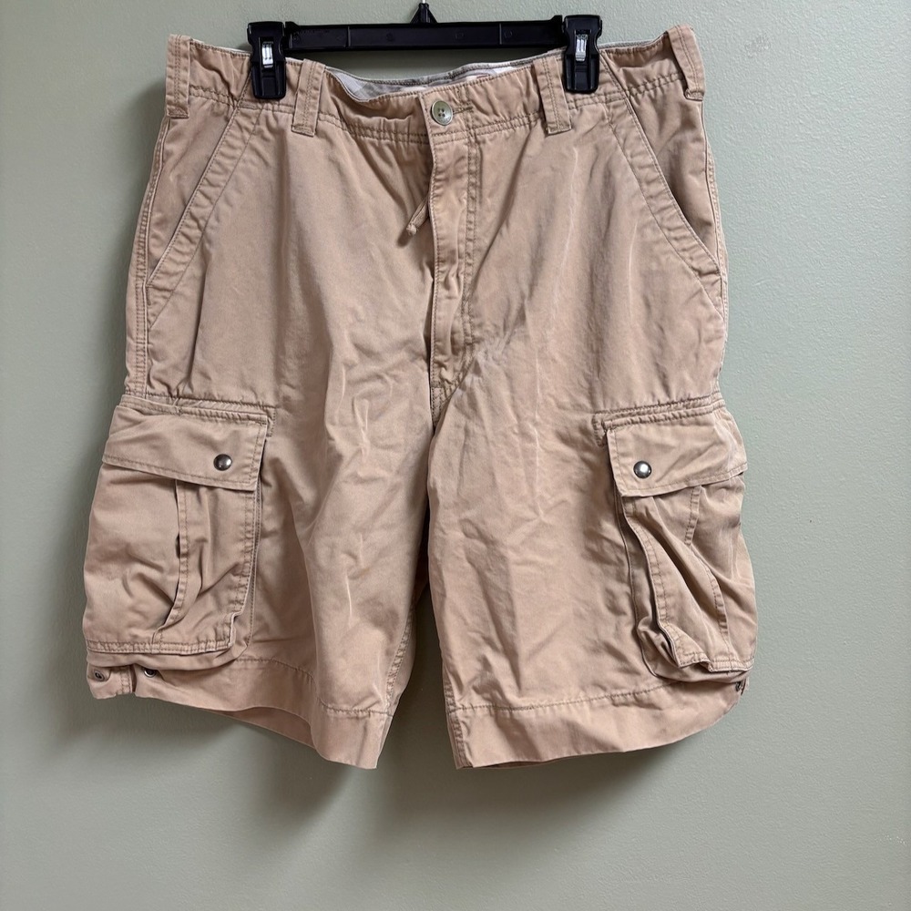 Levis Mens Y2K Cargo Shorts Size 36 Baggy Midweight Cotton Utility Workwear